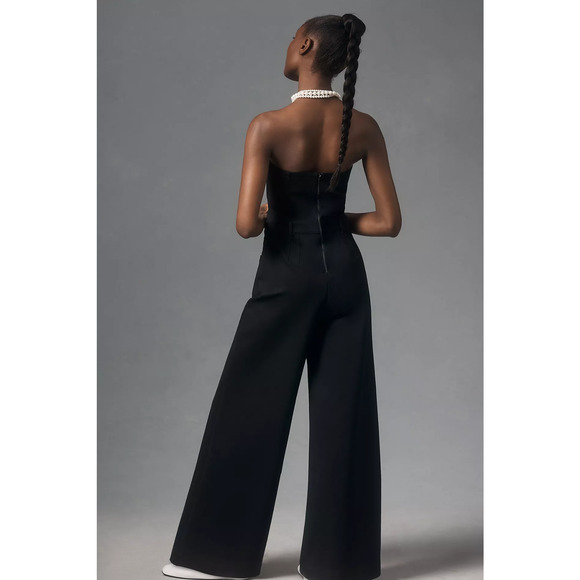 Pilcro Strapless Denim Wide-Leg Jumpsuit - New Large - Picture 4 of 5